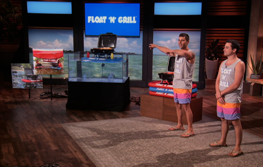 founders of float 'n' grill pitching on shark tank