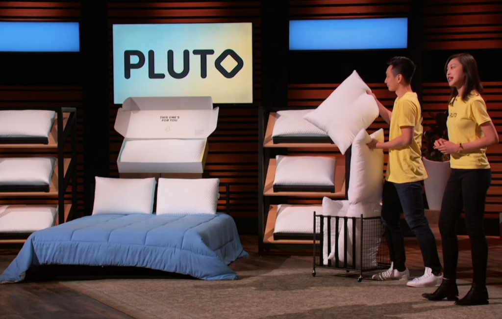 founders of pluto personalized pillow pitching on shark tank