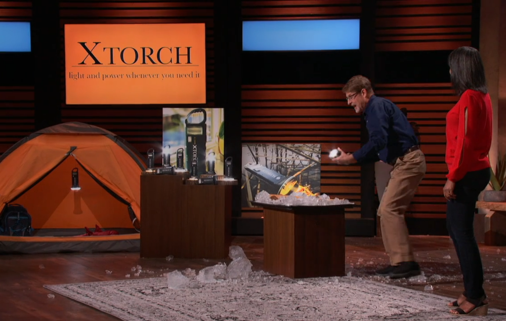 keidi and gene on shark tank founders of xtorch solar-powered flashlight