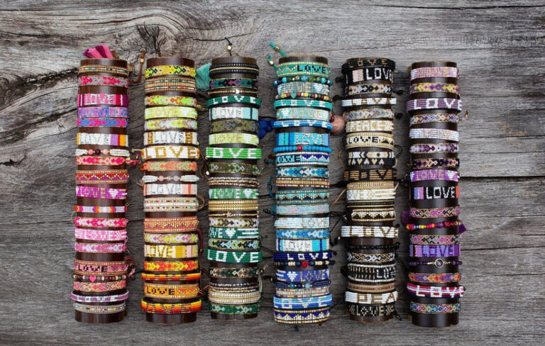 Colourful love bracelets