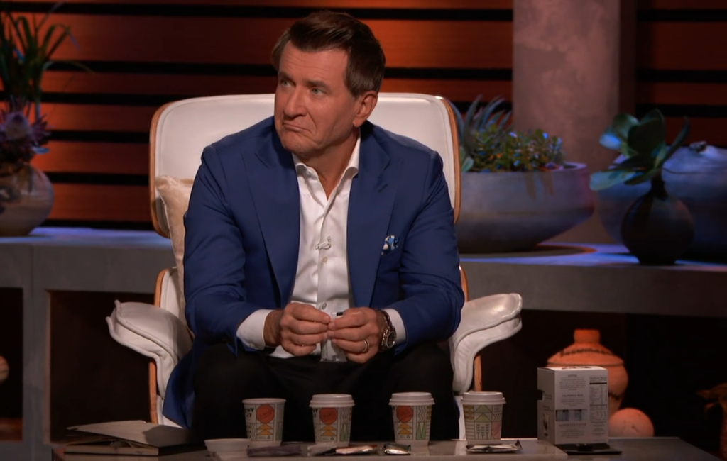 robert herjavec testing out copper cow coffee pour over