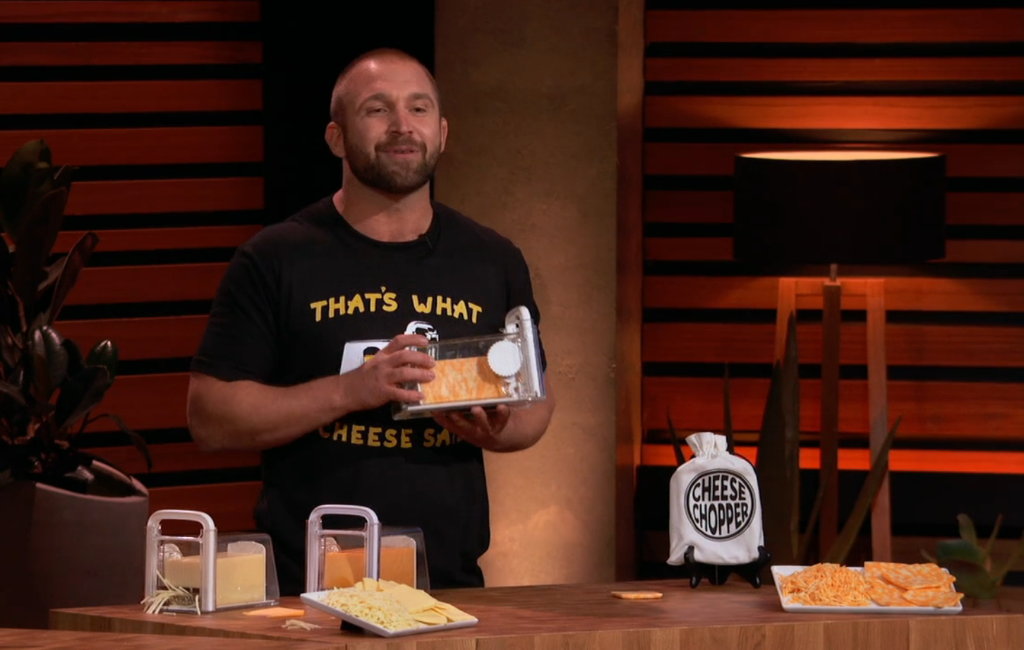 tate koenig pitching the cheese chopper on shark tank