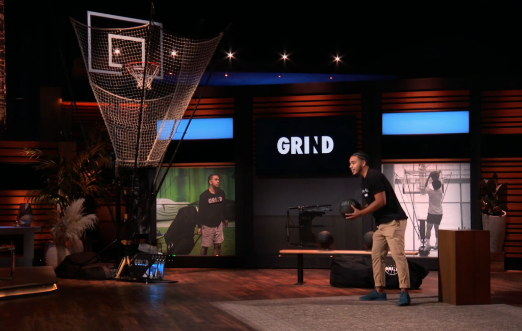 thomas fields founder of grind basketball shooting machine on shark tank