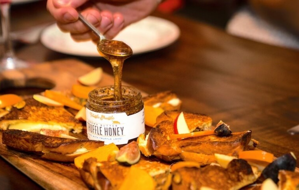 truffle shuffle honey product in a jar