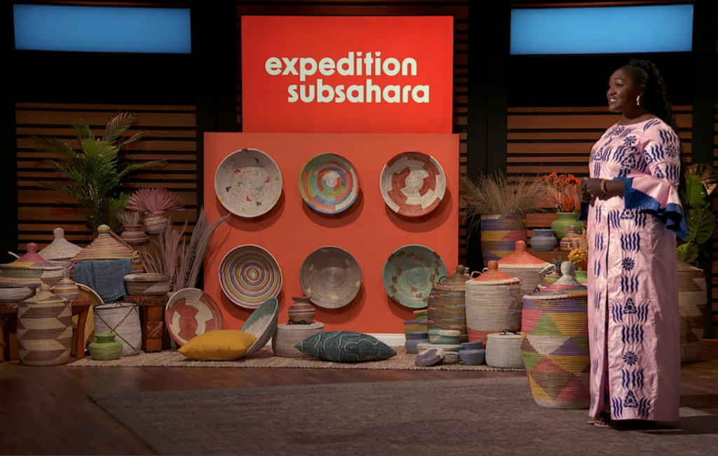 founder of exhibition subsahara pitching on shark tank