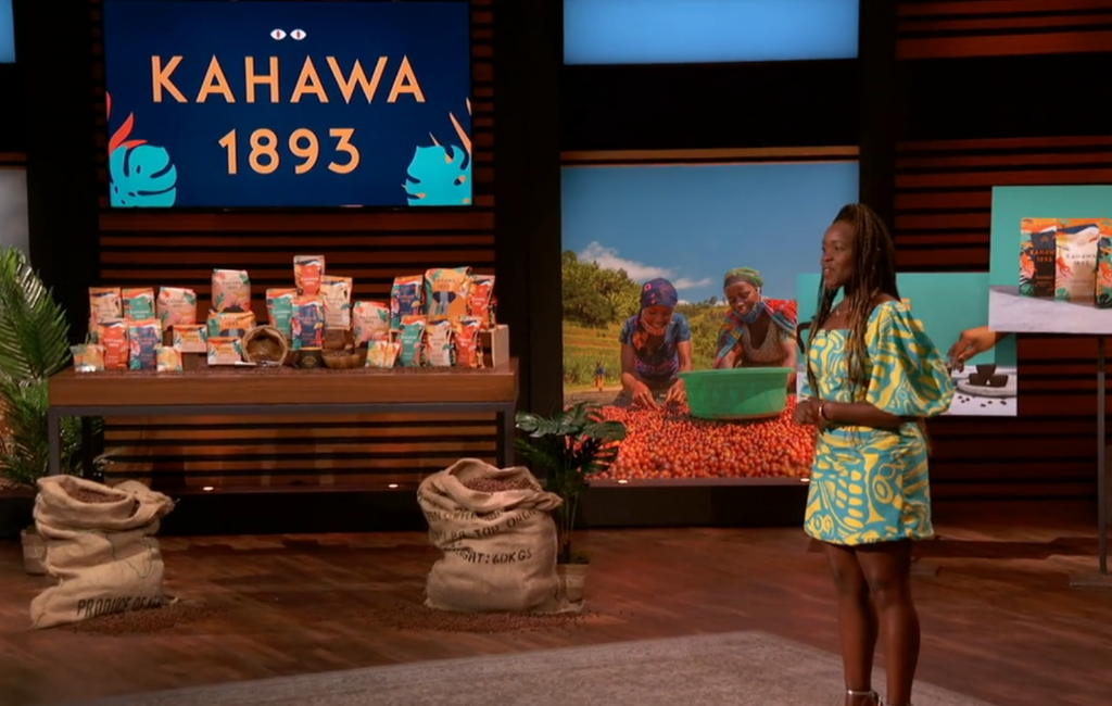 founder of kahawa 1893 coffee pitching on shark tank season 14