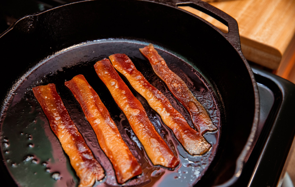 frying bacon