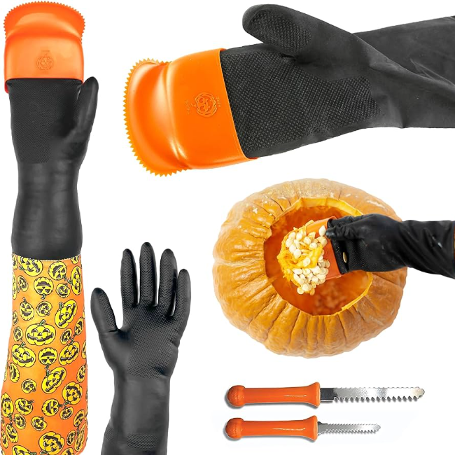 halloween moments pumpkin scraper gloves