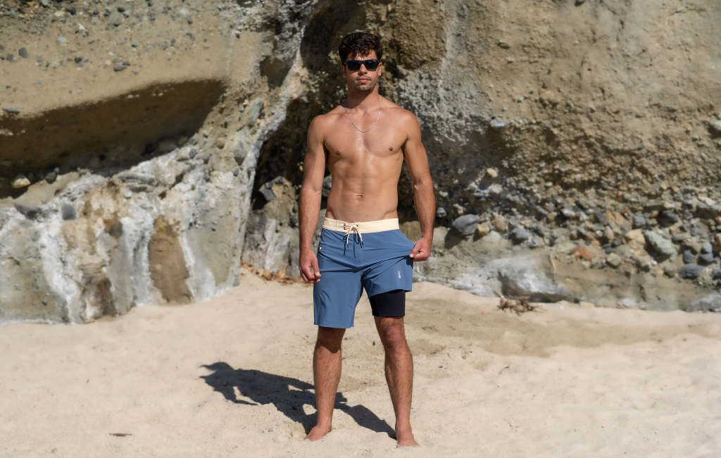 man in boardshorts