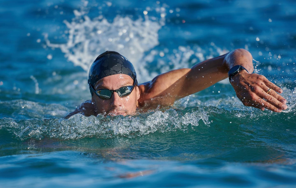 men swimming