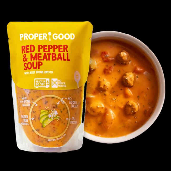 red pepper and meatballs