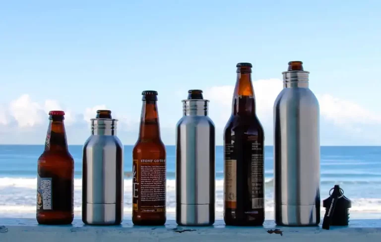 bottles on beach