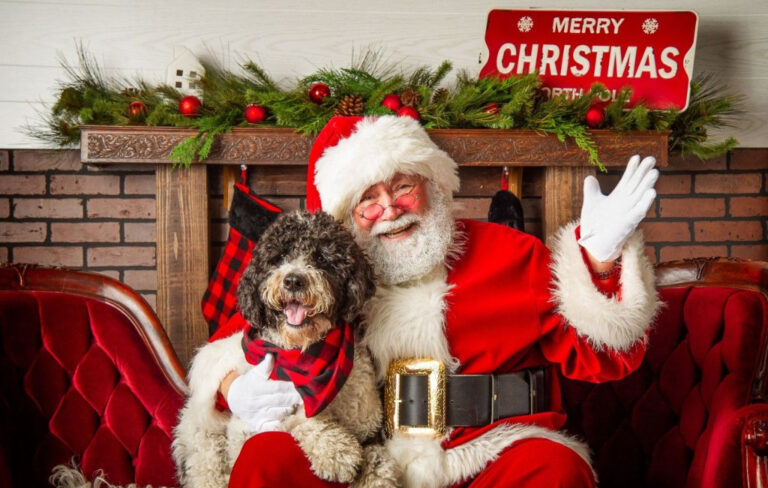 Santa with dog