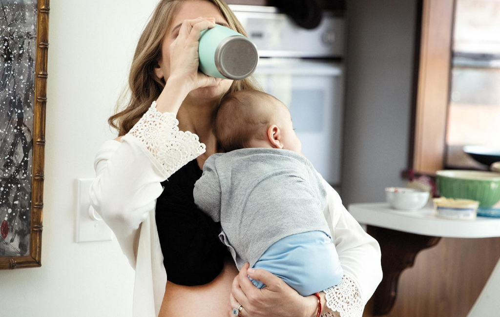 woman holding baby