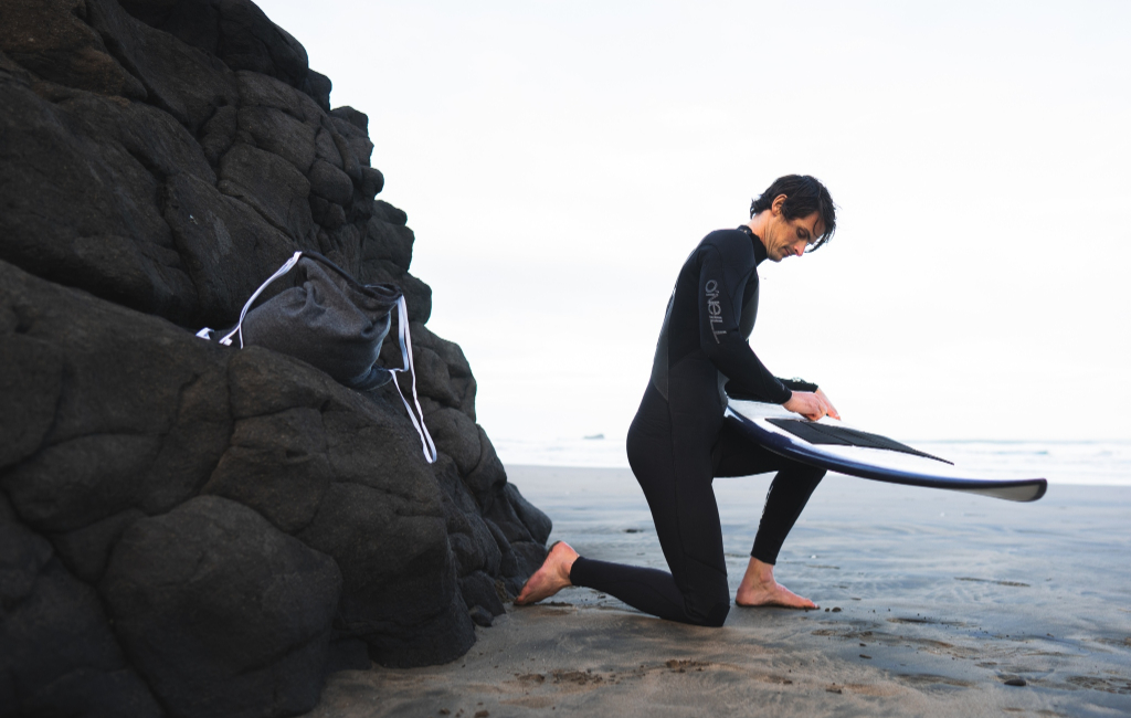 surfer on beach