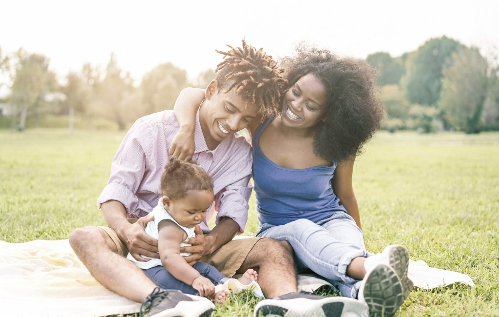 couple with baby