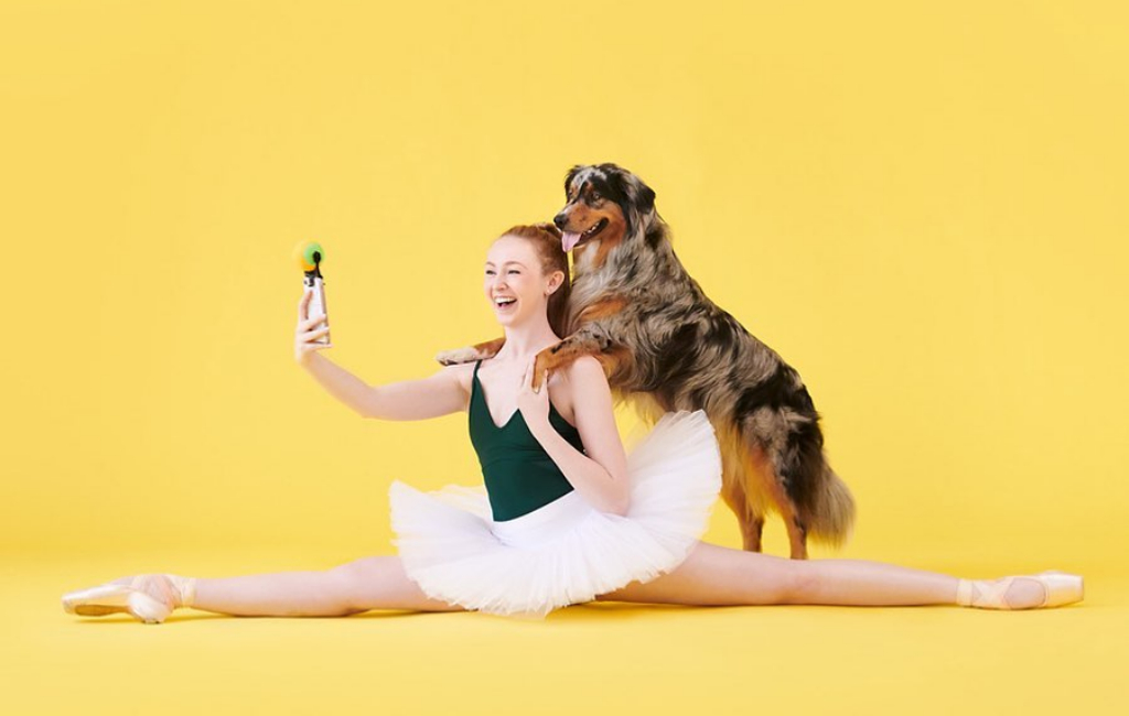 ballerina and dog