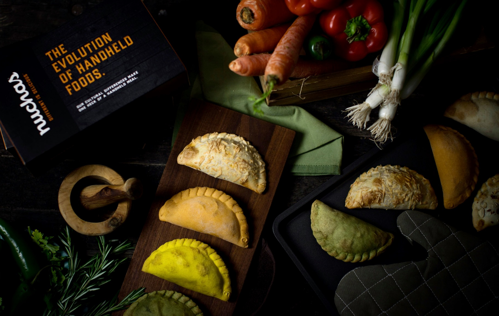 Empanadas and vegetables