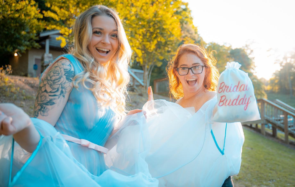 bride and bridesmaid