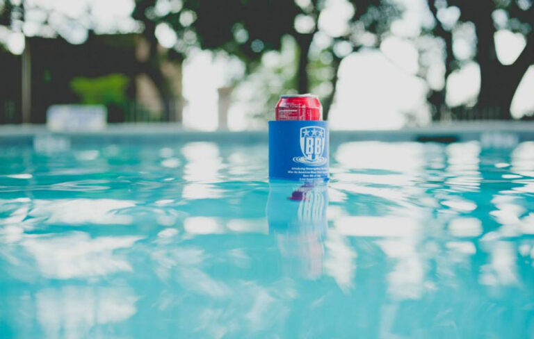 Floating Beer in pool