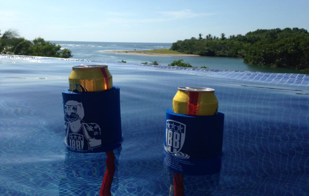 Floating Beer in pool