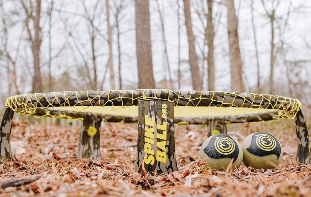 spikeball in the forest