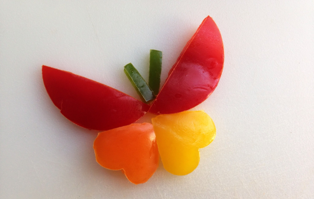 butterfly made from vegetables