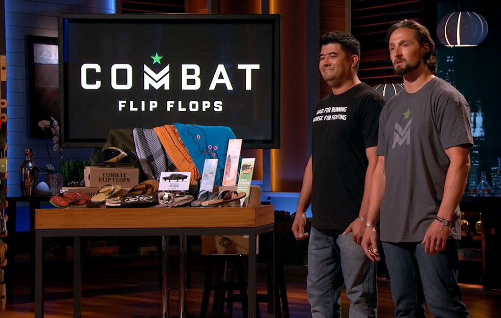 founders-of-combat-flip-flops-pitching-on-shark-tank