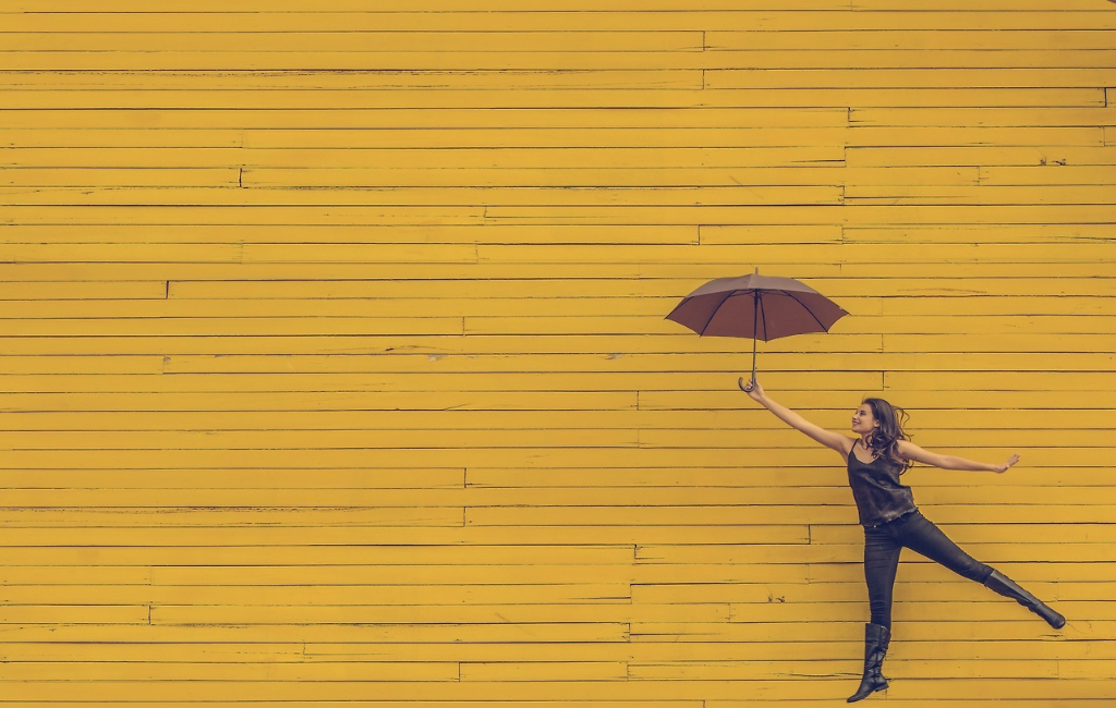 woman with umbrella