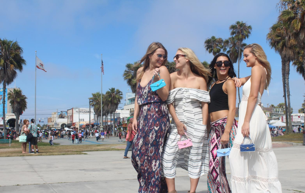 girls having a walk