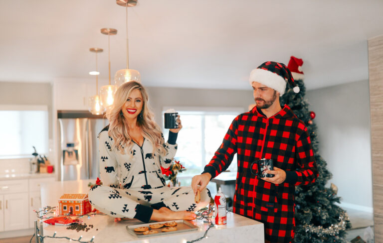 couple in pajamas